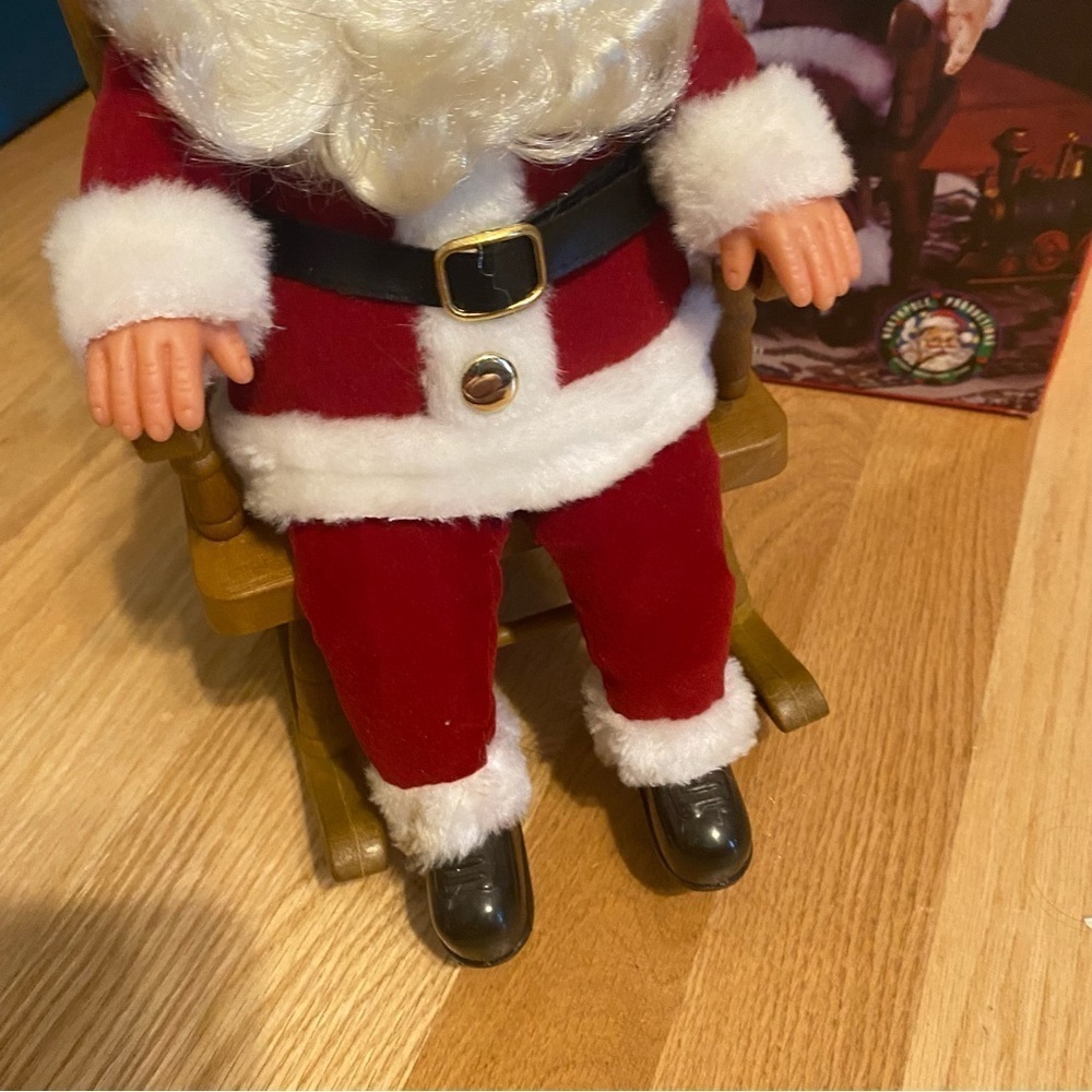 North pole Productions Animated Rocking Santa Claus Robotic Santa Rocking Chair - Picture 3 of 7